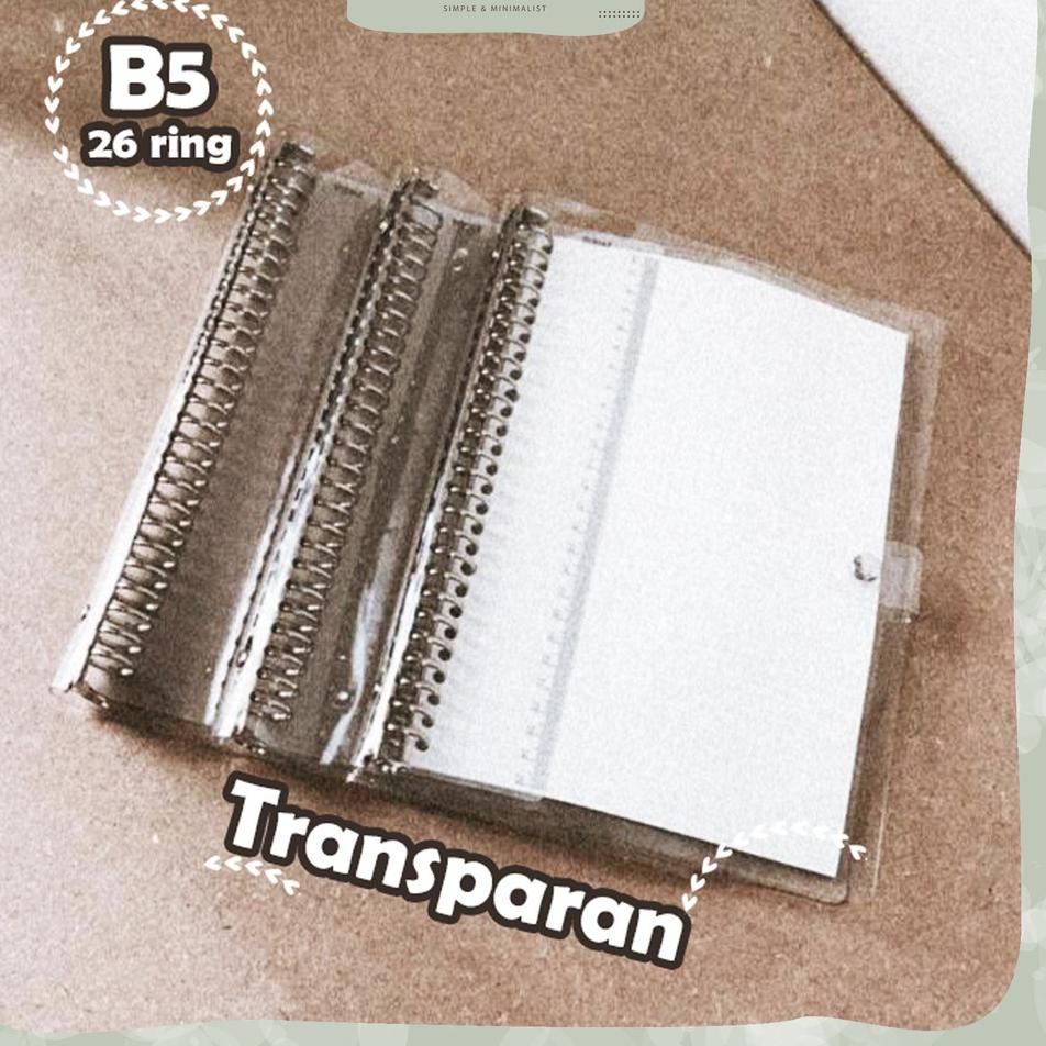 

Kualitas [MILOLI] Binder B5 Transparan Aesthetic Binder 26 ring - E0013 Super Diskon