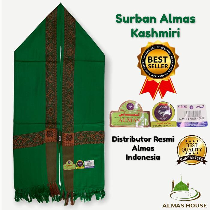 Sorban Deluxe Kashmiri Hijau + Warna | Shawl Almas 308F