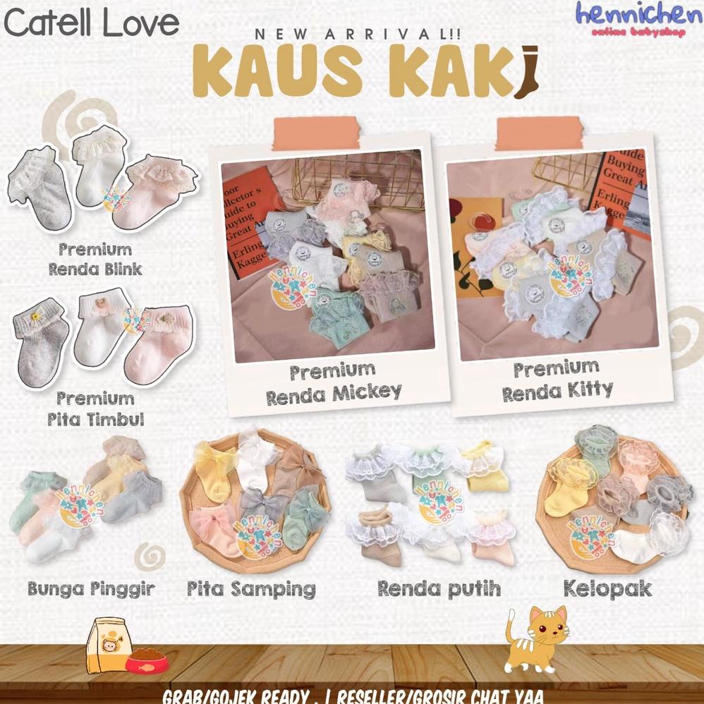 BANYAK MOTIF CATELL CATTLE CATTEL LOVE KAOS KAKI RENDA BAYI KAOS KAKI BAYI TEBAL RAJUT 1 PASANG LUCU