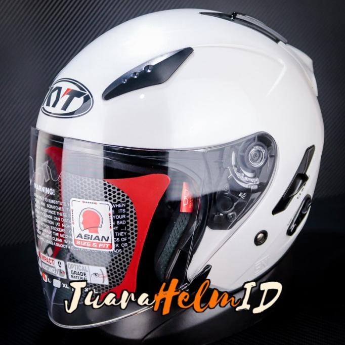 KYT HELM GALAXY FLAT R SOLID / WHITE / HALFACE