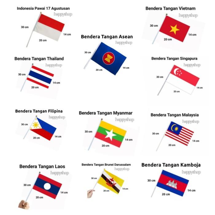 Paket Bendera Tangan Stik Negara Asean