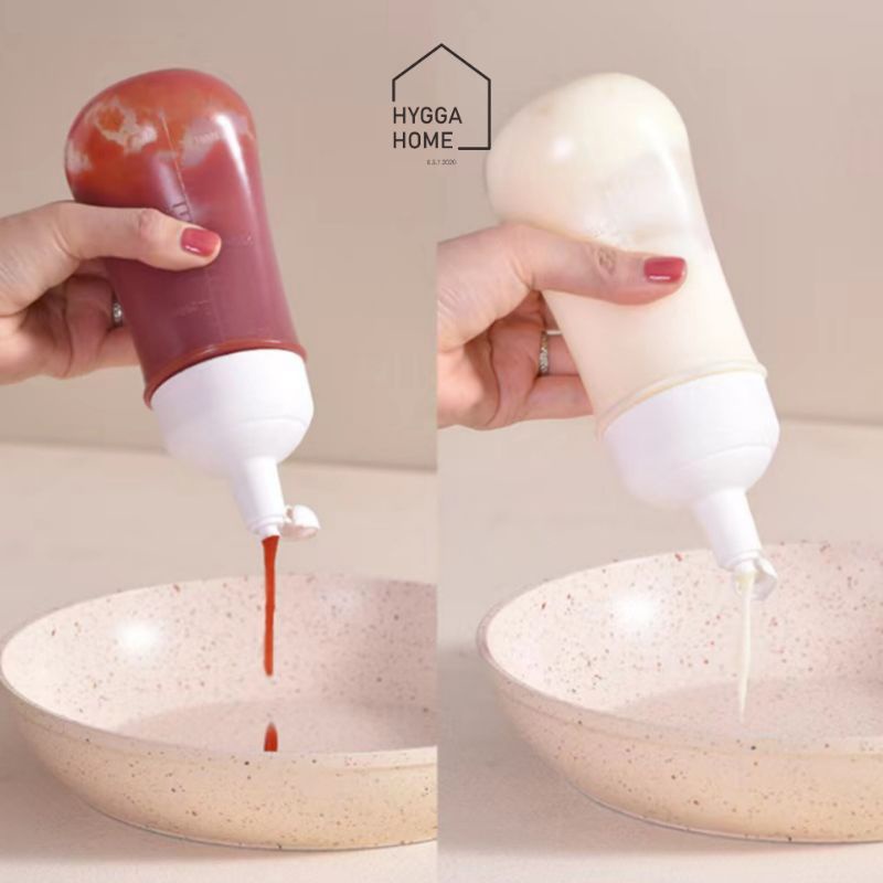 Hygga Home HOSHI Squeeze Bottle Botol Minyak Saos Kecap Mayonaise Bahan Plastik