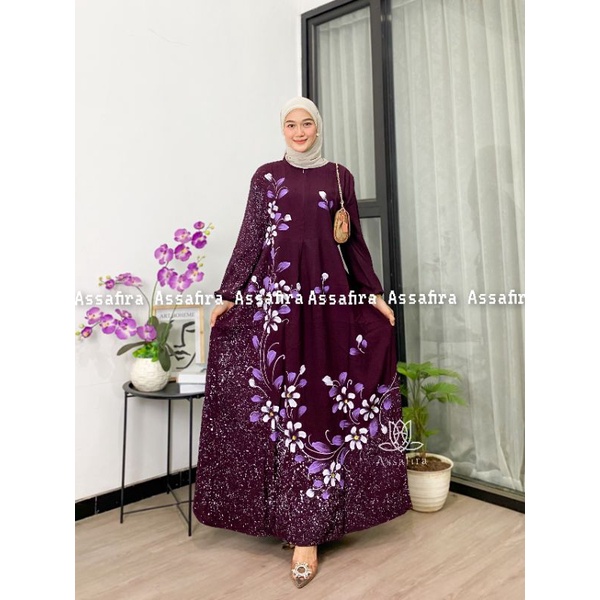 GAMIS LUKIS RAYON PREMIUM KAIN TEBAL DAN ADEM