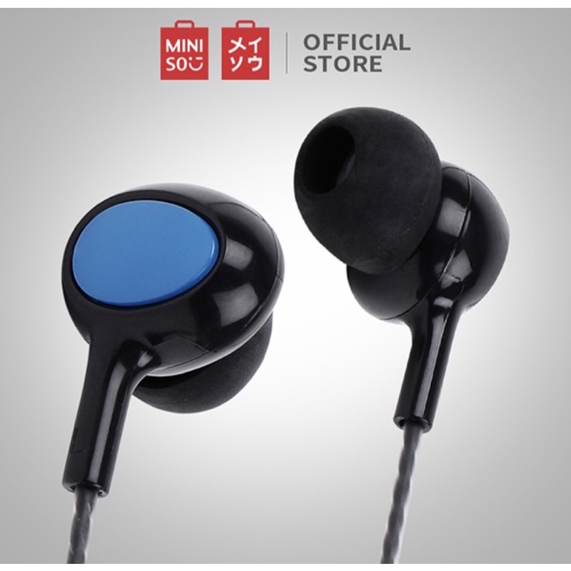 MINISO Earphones In-ear Pea Sport Earbuds HD Headset Wired Earpho Miniso Original