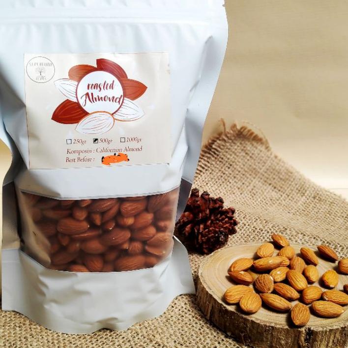 

COD ✔️⭐ ROASTED ALMOND 500GR / ALMOND PANGGANG