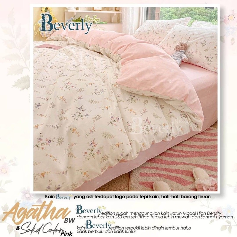 Bedcover & Sprei Katun BEVERLY Motif Agatha