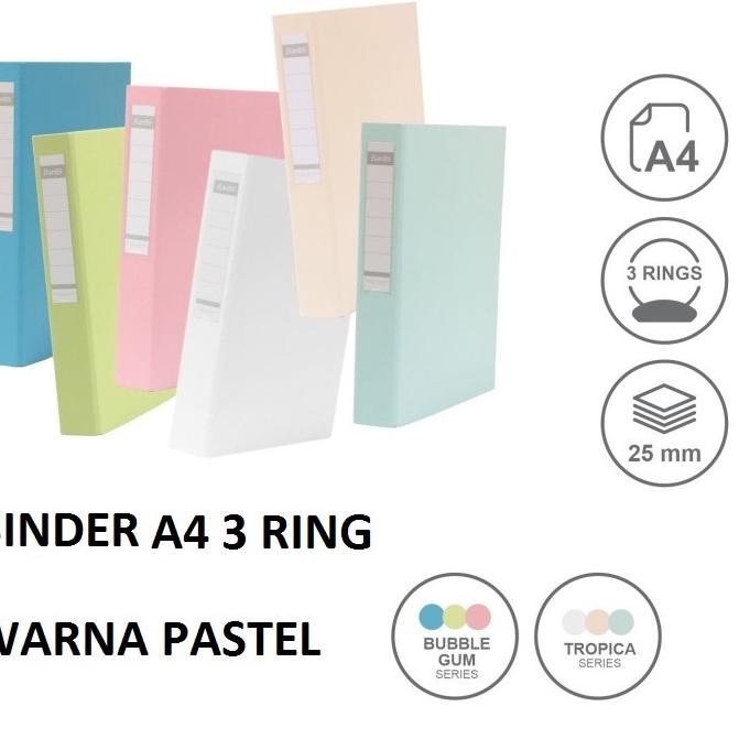 

Super Peminat Bantex Binder A4 3 Ring Warna Pastel