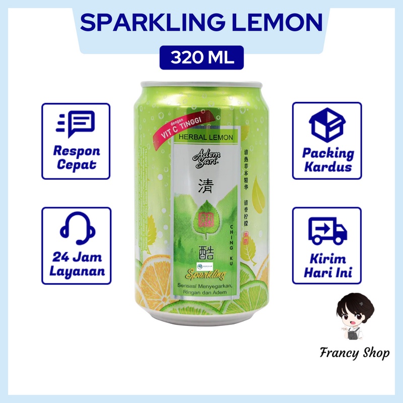 

Minuman Penyejuk Adem Sari Ching Ku Sparkling Herbal Lemon Kaleng 320 ml