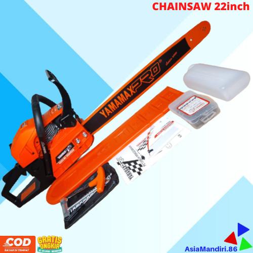 Terlaris Senso Mesin Gergaji Chainsaw 22 Inchi Yamamax Pro Gx 58