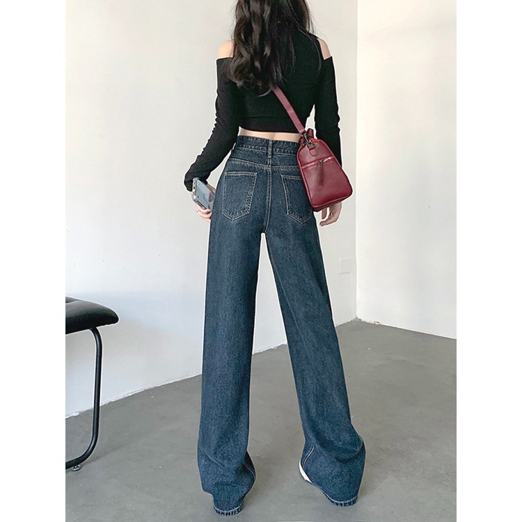 Korean Style Kekinian High Waist Murah Celana Jeans Panjang Wanita Kulot