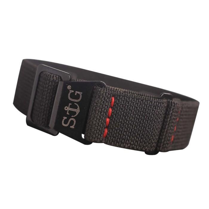 Terlaris Strapguy Mn Style 22Mm Black & Red Accent (Black)