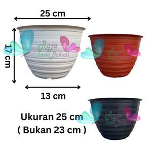 Terlaris Pot Tawon Ukuran 25 Cm Putih Pot Bunga Hias Tanaman Plastik