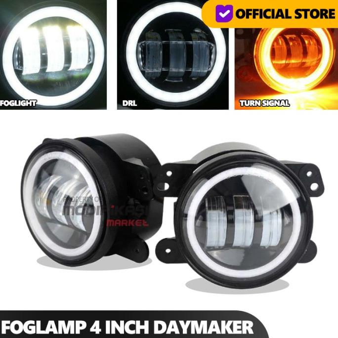 Lampu Foglamp Angel Eyes Fog Light Daymaker 3 Cwl 4 Inch 30W Dc12-24V Sale