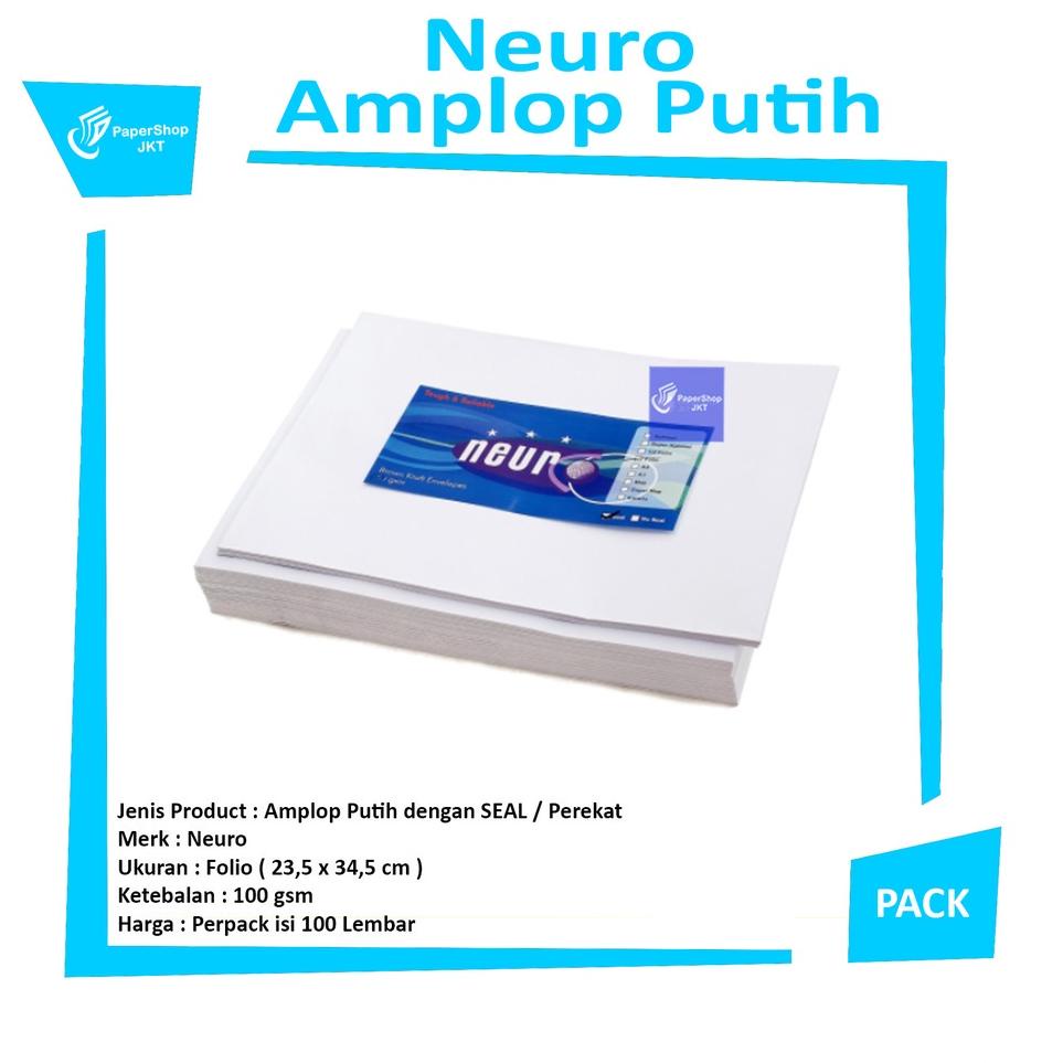 

Stok terbaru NEURO - Amplop Putih Folio Seal - Pack 