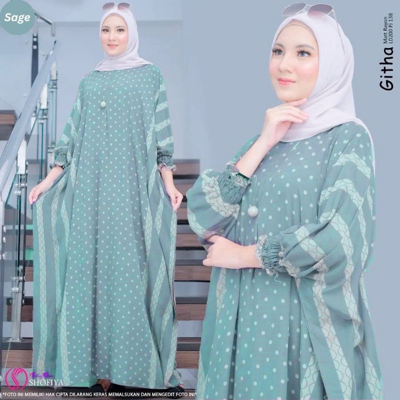 Cod Kaftan POLOS Jumbo, Termurah ORI Nadira Fashion