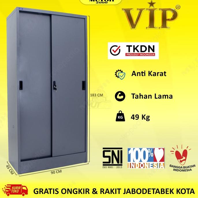 

Ready Lemari Arsip Lemari Besi Pintu Sliding Geser Vip V-603 Limited Edition