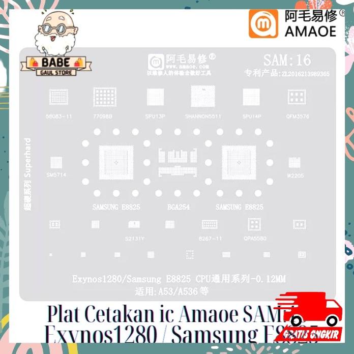 Plat Cetakan Ic Amaoe Sam16 Bga Cpu Exynos1380 E8825 Original Sam 16