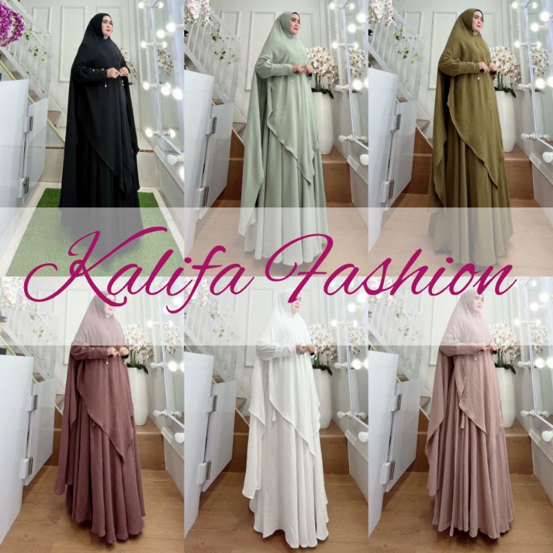 Haji dan Umroh Series Ori Dijah / Gamis Set Syar'i / Gamis Pesta Mewah / Gamis Syari Umroh / Gamis S