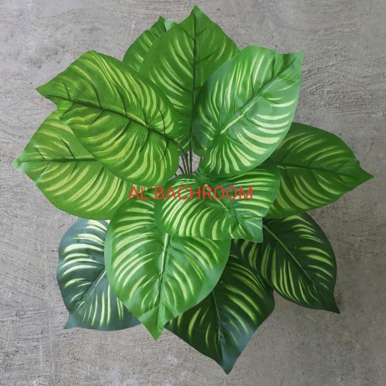 TANAMAN HIAS KELADI ZEBRA BUNGA ARTIFICIAL DEKORASI RUMAH