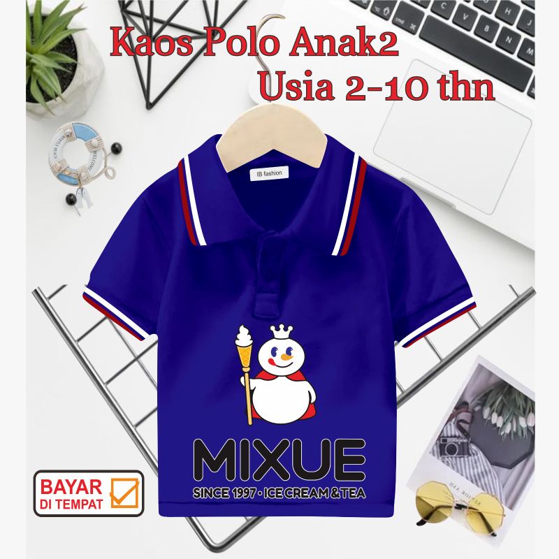 ((IB))KAOS ANAK2 KERAH POLO/MIXUE DIGITAL SABLON