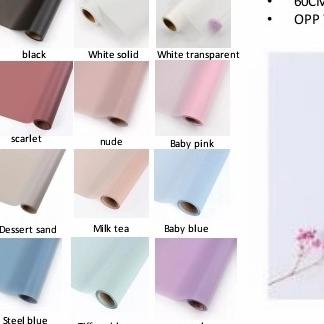 

20m color cellophane opp roll/kertas bunga buket grosir/wrapping paper