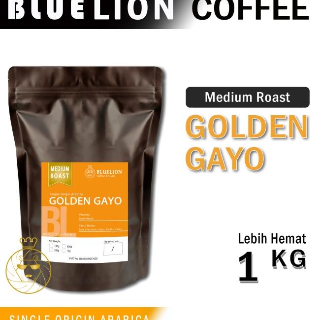 

1 Kg - Golden Aceh Gayo - Medium Roast Coffee - Kopi Bluelion