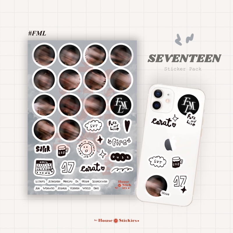 Stiker Kpop SEVENTEEN FML Album Edition (Fanmade/Unofficial)