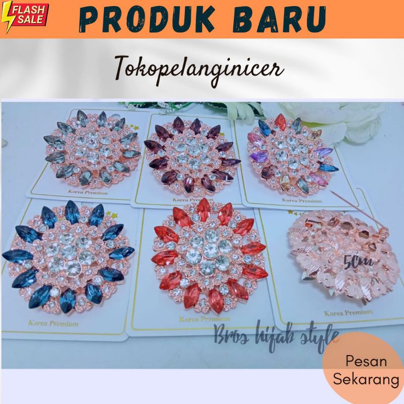 Bros Kebaya Warna Premium - Bross Kebaya permata Warna Rainbow - Peniti Hijab Elegant Tokopelanginicer