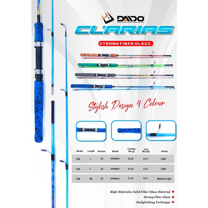 JORAN PANCING DAIDO CLARIAS SOLID FIBER 120CM 135CM 150CM