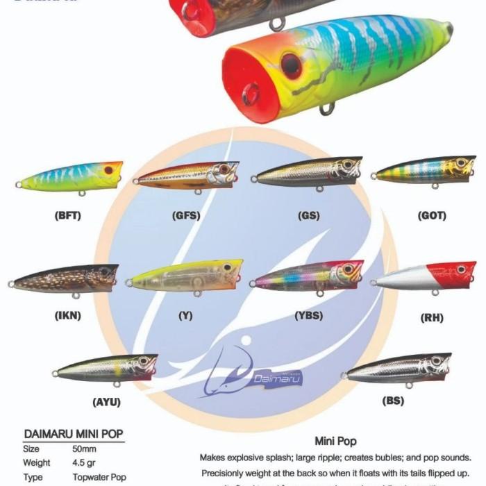 Terlaris Lure Mini Popper Daimaru Mini Pop 50Mm 4.5Gram