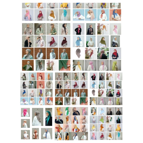 HIJAB DEENAY LIZA MATTE GOLD + PIN D JUNGLE GREEN PEACH PEARL FAIRY TALE BITTER CHOCOLATE FORMULA ON