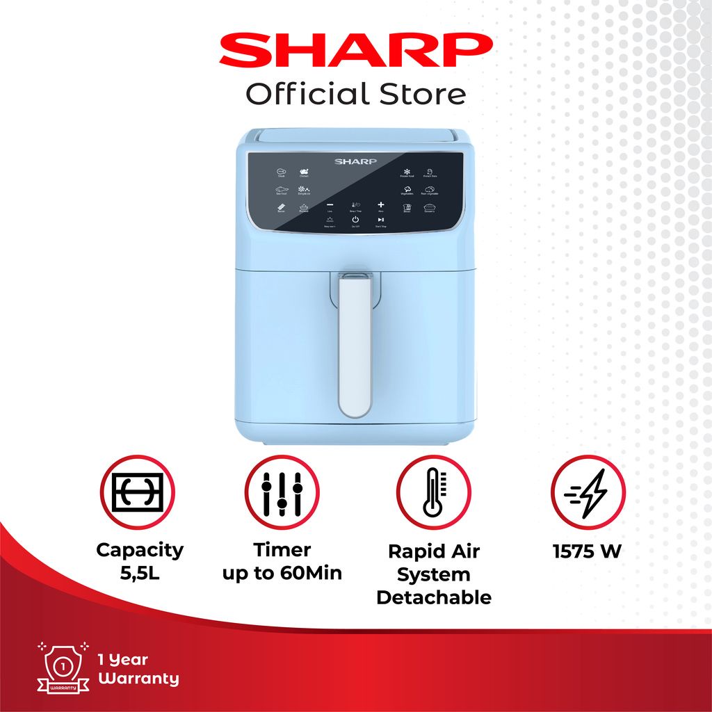 Sharp Air Fryer KF-DP55BL SHARP INDONESIA OFFICIAL STORE