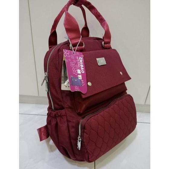 TAS RANSEL WANITA IMPORT MERK CHIBAO ORI MUAT LAPTOP 14 INCH 1228022