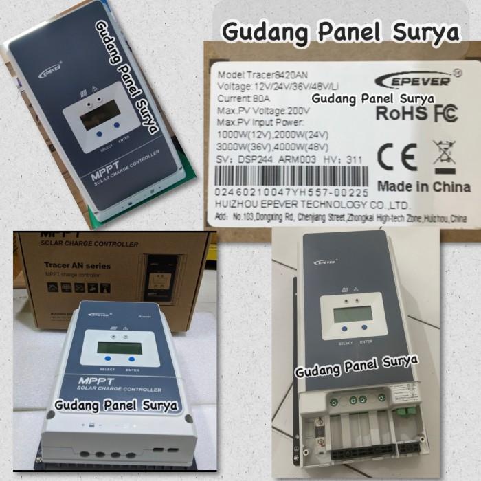 Terlaris Scc Solar Charge Controller Scc 80A Epever Tracer 8420An Real Mppt Auto