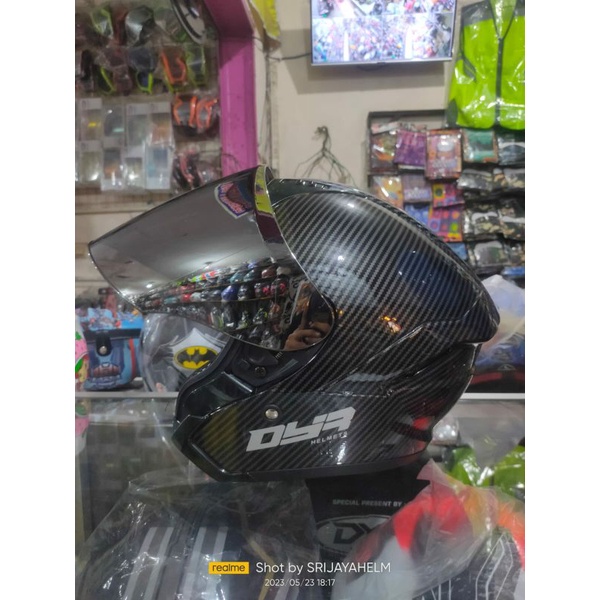 HELM KYT DYR SUBARU CARBON PULL WARNA PAKET GANTENG