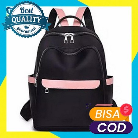 Ransel Import Anti Air Korea Murah Korean Style Aesthetic Tas Kuliah Gendong Wanita Remaja Tas Sekol
