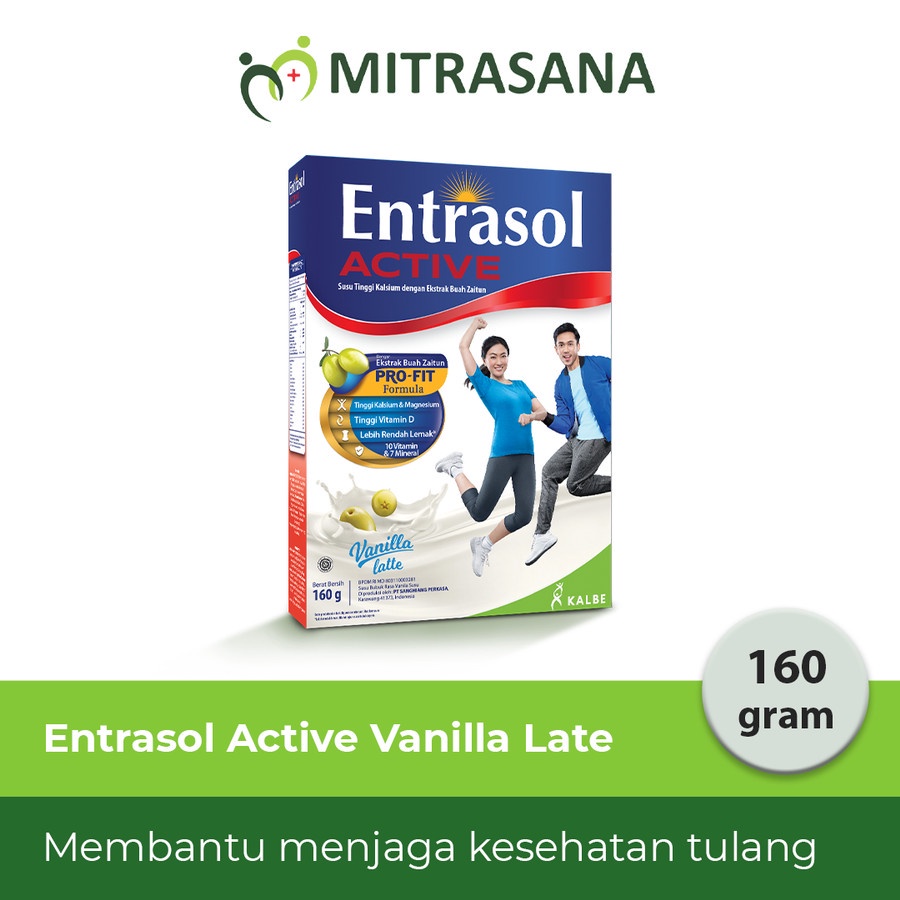 

Entrasol Active Vanilla - 160 gr - Membantu Kesehatan Tulang Dan Sebagai Antioksidan