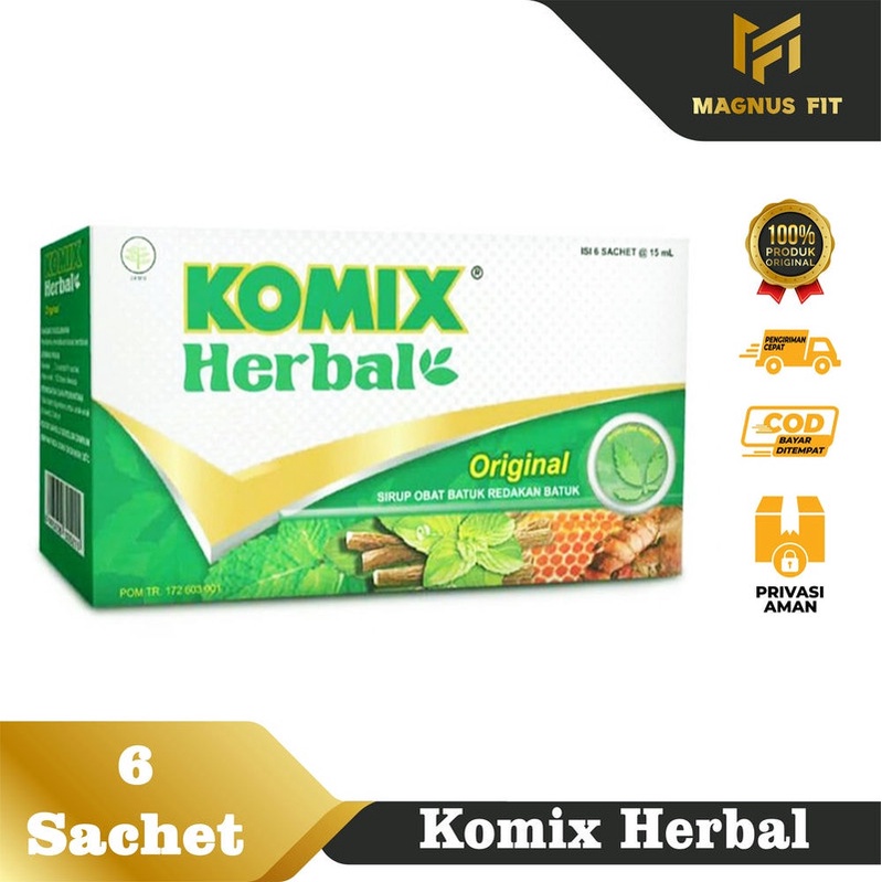 Obat Batuk Komix Herbal isi 6 sachet- Obat Batuk Berdahak Paling Ampuh