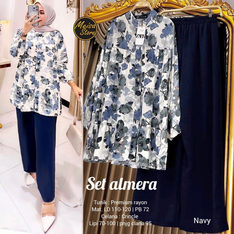 SET ALMIRA BY MEISA// Tunik rayon premium// Bisa COD
