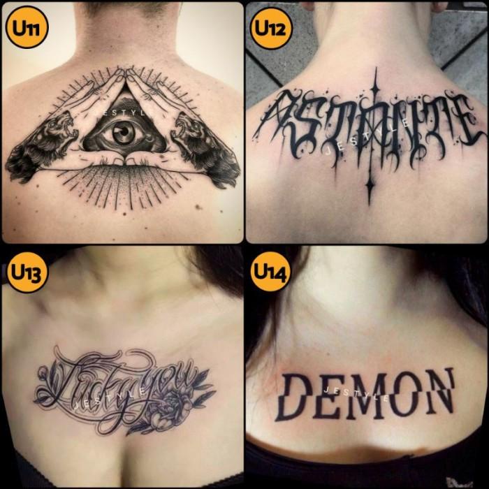 Dada Punggung Tattoo Temporary Temporer Tattoo Sementara Pria Wanita