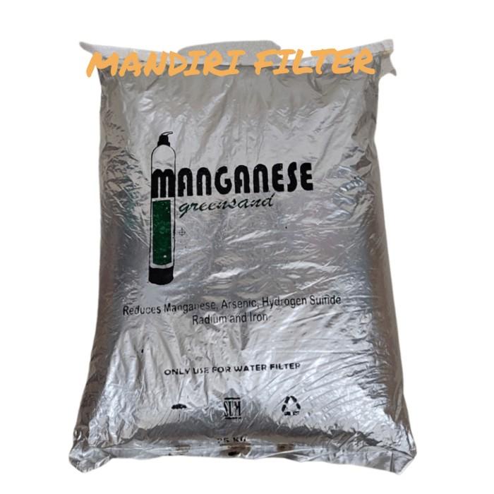Terlaris Manganese Greensand Lokal 25 Kg - Media Filter Air Manganese Greensand
