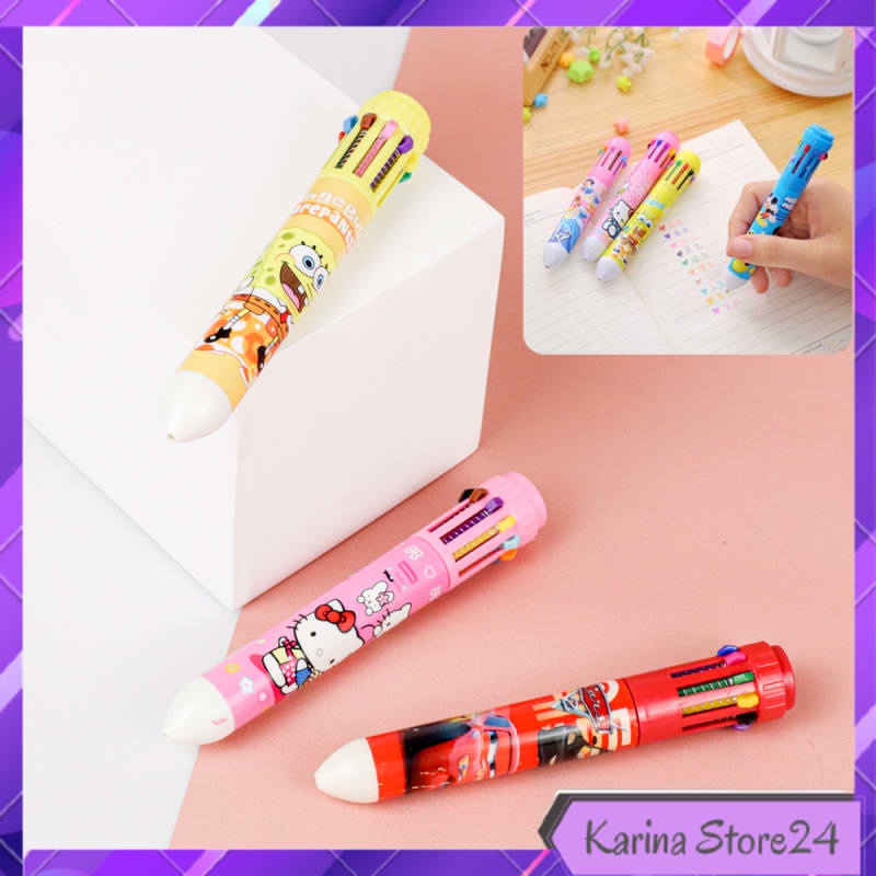 

PENA BALLPOINT MULTI WARNA 10 COLOR PEN 1 PCS - SM-10