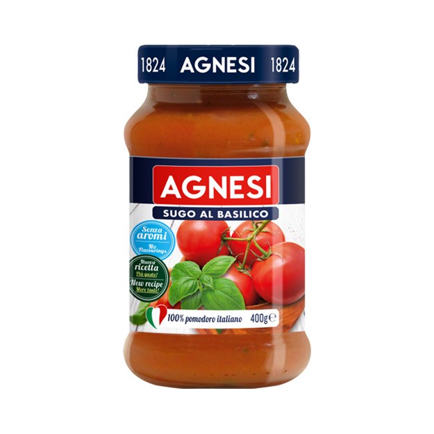 

Agnesi Tomato & Basil (Basilico) 400gr