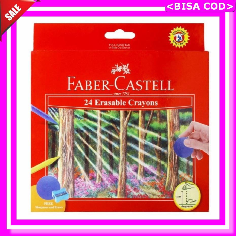 

Art Set Perlengkapan Mewarnai Melukis Pensil Warna Crayon Anak Erasable Crayons 24 Warna Faber Castell (Crayon Hapus)