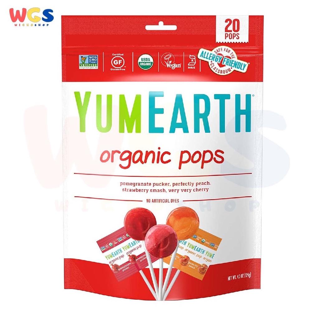 

Permen Yumearth Organic Pops Assorted Fruit Candy 20 Pops 4.3oz 124g Best Seller