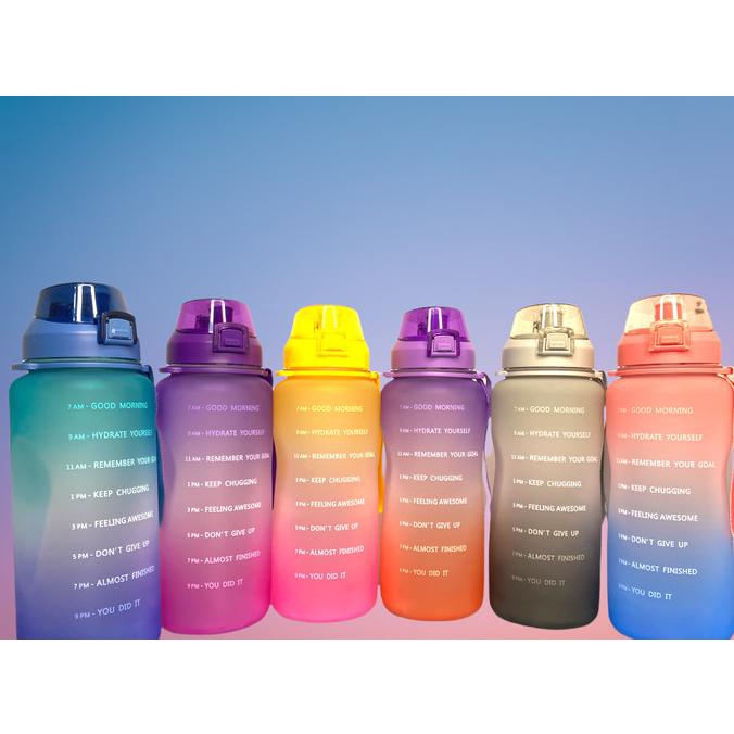 Botol Air Minum Motivasi Sport Bottle 2 Liter Gradasi Viral