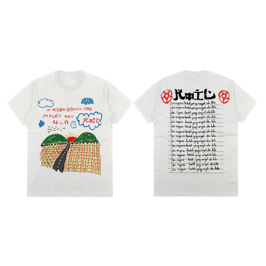 Magnitude T-shirt Koil - Ini Negara Bodoh Yang Sangat Aku Bela | White  | Kaos musik | Kaos band | B