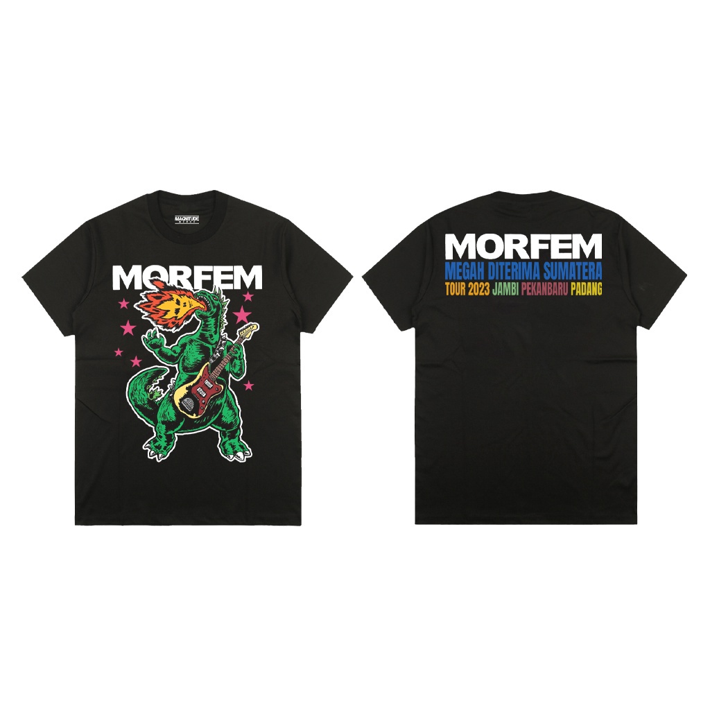 Magnitude T-shirt MORFEM - TOUR 2023 | BLACK  | Kaos musik | Kaos band | BOOTLEG |