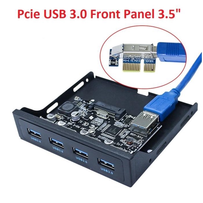 Terlaris Usb Front Panel Pcie 4 Port Usb3.0 High Speed 3.5 Inch