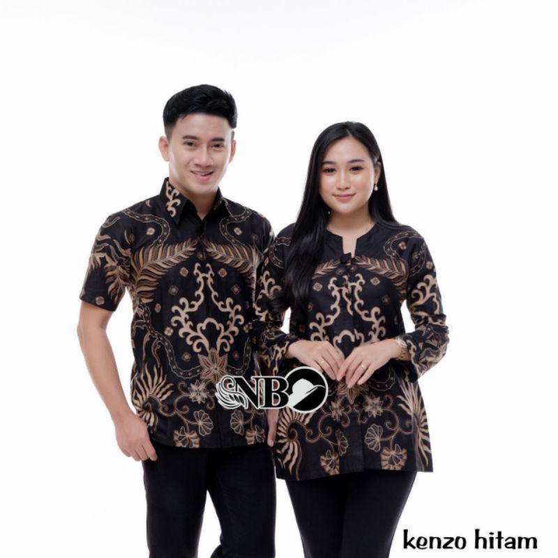 Batik Couple Pasangan Batik Sepasang Blus Hem Atasan Batik Wanita